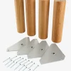 Patas Para Somier>JYSK NAKKELVAPatas de cama Ø5xA20cm NAKKELVA roble 4 unidades