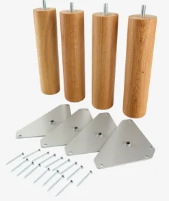 Patas Para Somier>JYSK NAKKELVAPatas de cama Ø5xA20cm NAKKELVA roble 4 unidades