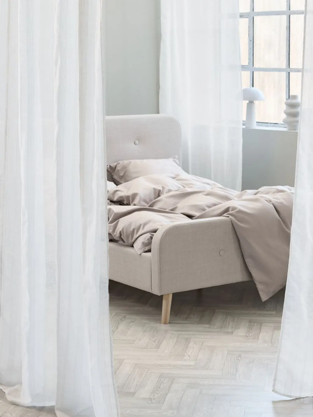 Cortinas Traslúcidas>JYSK NELAUGCortina NELAUG 1x140x300 rayas blanco