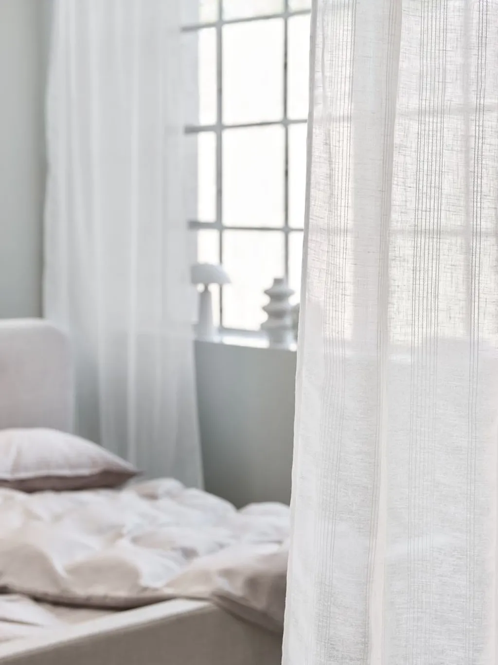 Cortinas Traslúcidas>JYSK NELAUGCortina NELAUG 1x140x300 rayas blanco