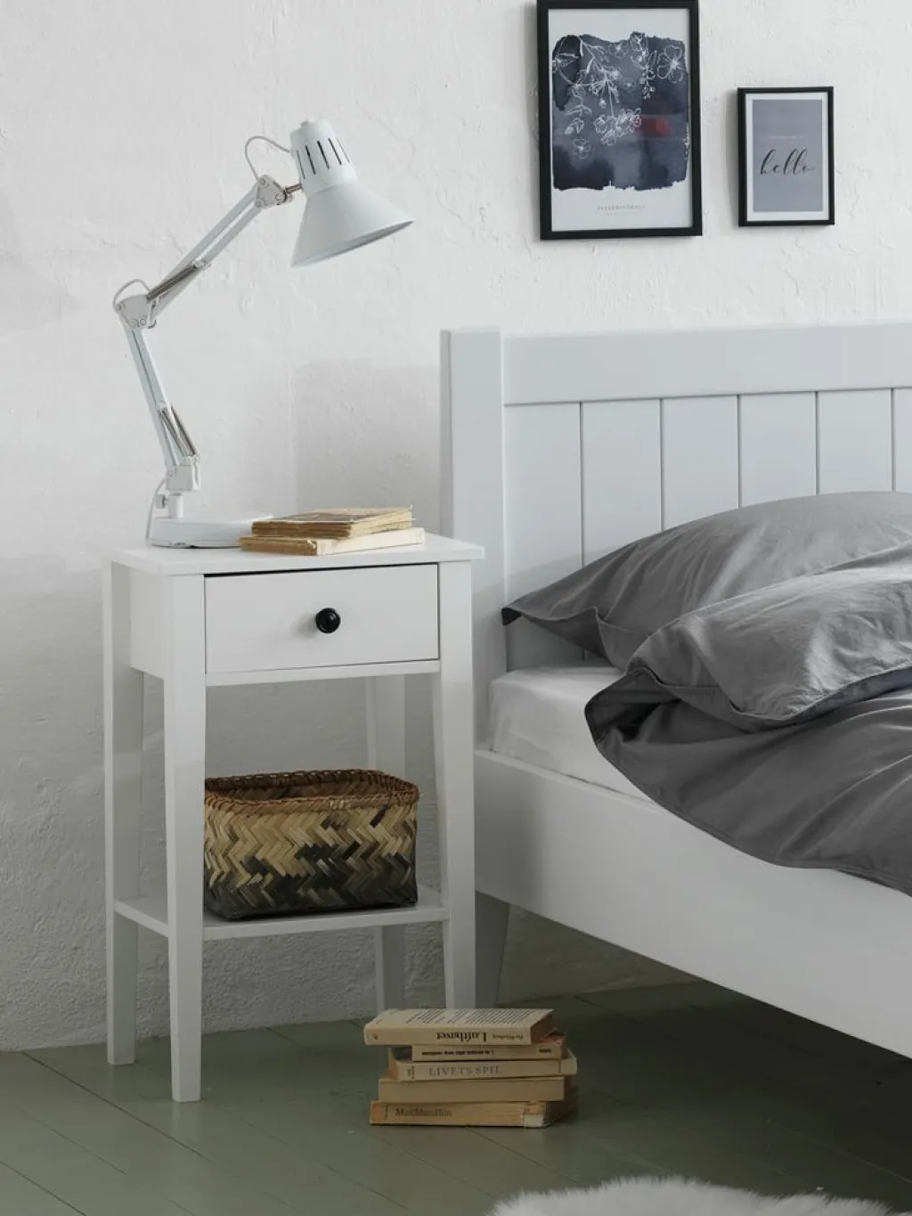 Mesitas De Noche|Mesitas De Noche>JYSK NORDBYMesita de noche NORDBY 1 cajón 1 estante blanco