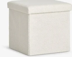 Pufs|Pufs>JYSK NYSTEDPuf NYSTED 38x38 con almacenaje felpa blanco crudo