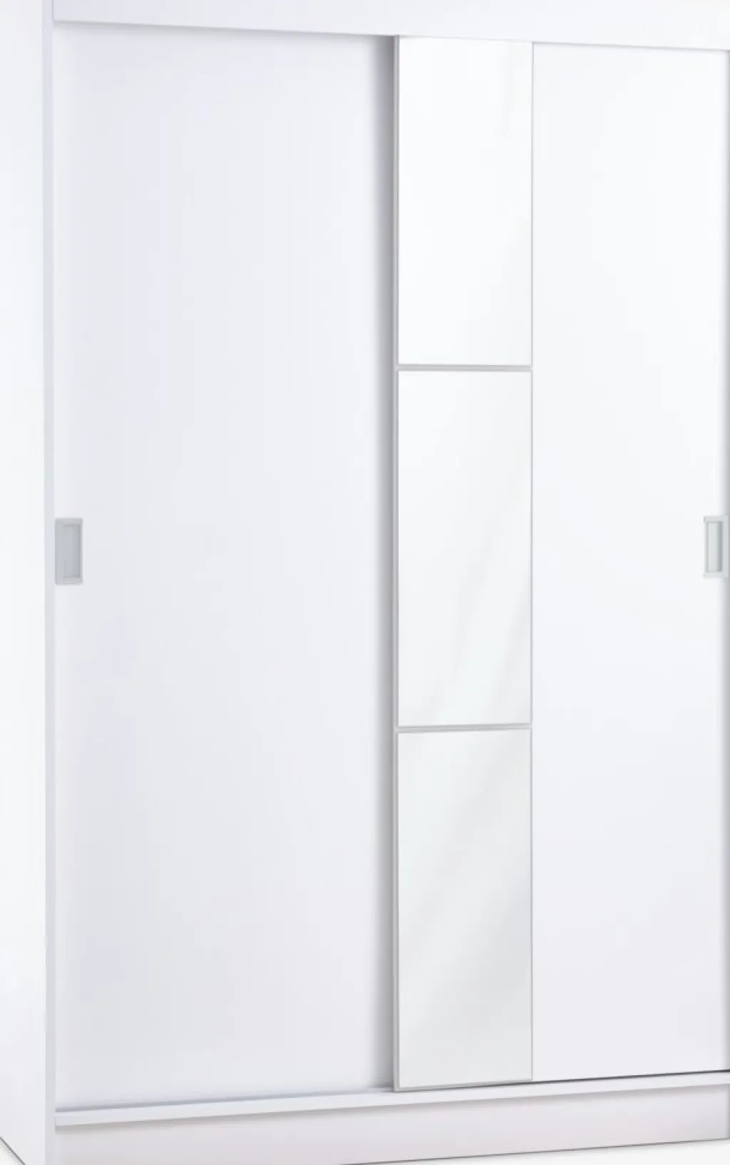 Armarios|Todos Los Armarios>JYSK ODDERArmario ODDER 120x201 2 puertas correderas con espejo Blanco