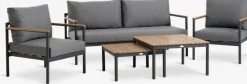 Conjuntos Mesa Y Sillas De Jardín|Muebles De Jardín>JUTLANDIA ODDESUNDConjunto muebles jardín ODDESUND 4,5 plazas Gris