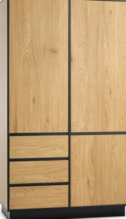 Armarios|Todos Los Armarios>JYSK ODENSEArmario ODENSE 120x210 3 puertas 3 cajones color roble cálid