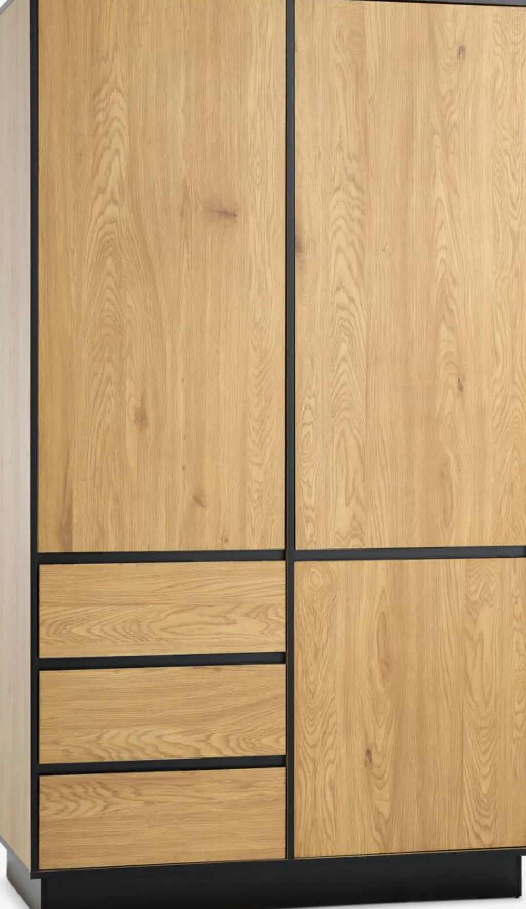 Armarios|Todos Los Armarios>JYSK ODENSEArmario ODENSE 120x210 3 puertas 3 cajones color roble cálid