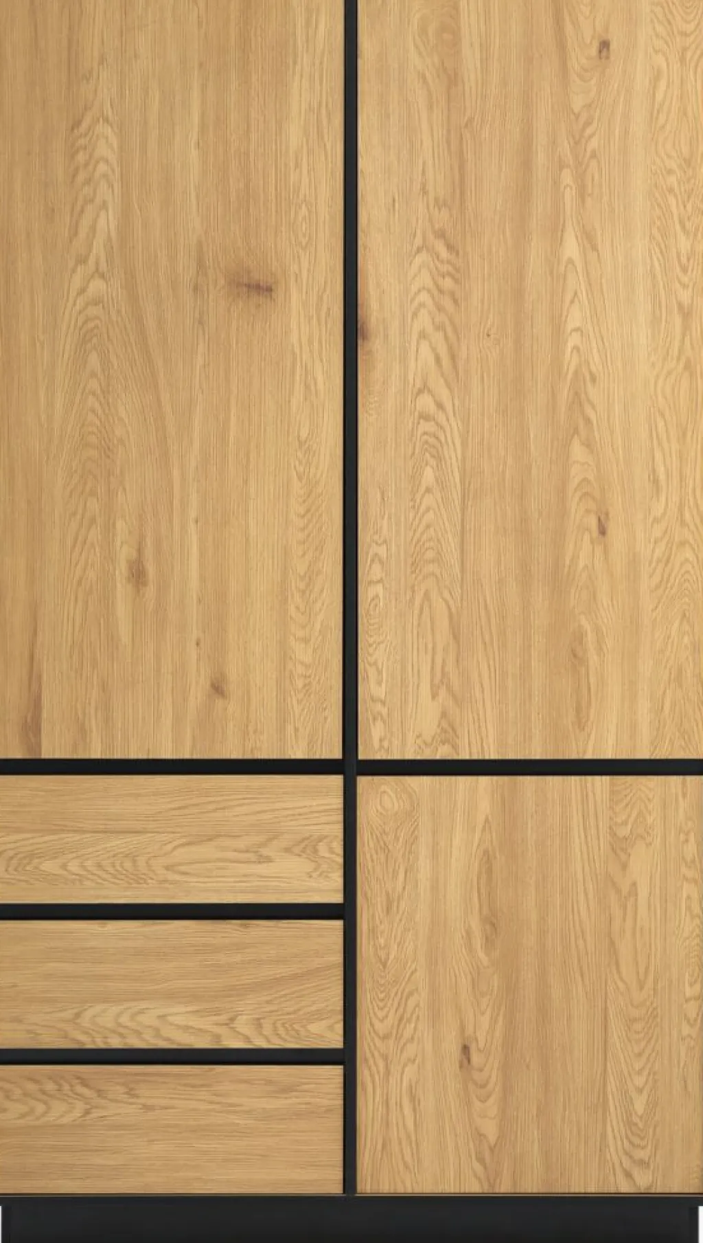 Armarios|Todos Los Armarios>JYSK ODENSEArmario ODENSE 120x210 3 puertas 3 cajones color roble cálid