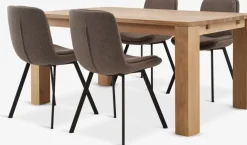 Mesas De Comedor|Conjuntos De Comedor>JYSK OLDE + MELBYMesa OLDE L160 roble + 4 sillas MELBY marrón claro/negro