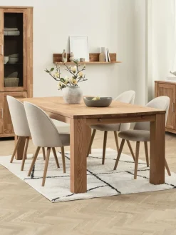 Mesas De Comedor|Conjuntos De Comedor>JYSK OLDE + THORUPMesa OLDE L200 roble natural + 4 sillas THORUP beis/roble