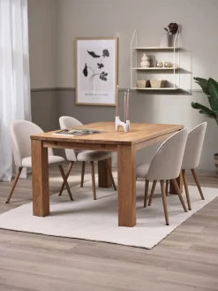 Mesas De Comedor|Conjuntos De Comedor>JYSK OLDE + THORUPMesa OLDE L160 roble natural + 4 sillas THORUP beis/roble