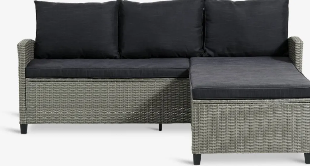 Muebles De Jardín>JYSK ONDRUPSofá de exterior con chaise longue ONDRUP 3 plazas gris