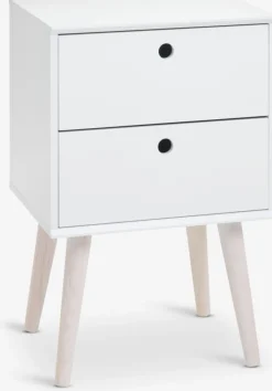 Mesitas De Noche|Mesitas De Noche>JYSK OPLEVMesita de noche OPLEV 2 cajones blanco/pino