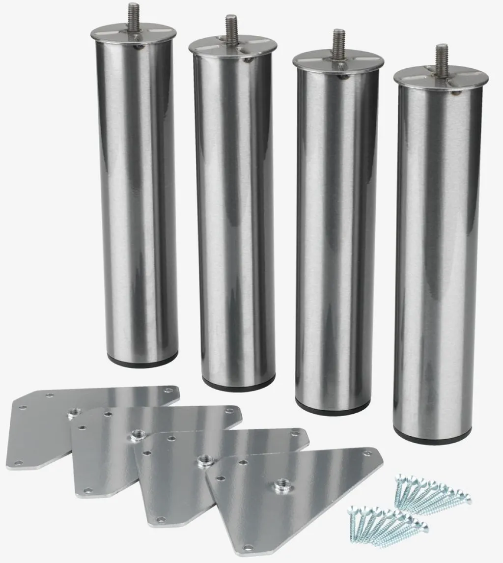 Patas Para Somier>JYSK PYTTELVAPatas de cama Ø5xA23cm PYTTELVA acero 4 unidades