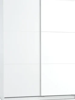Armarios|Todos Los Armarios>JYSK RABERGArmario RABERG 150x200 con espejo blanco Blanco+Cristal de espejo