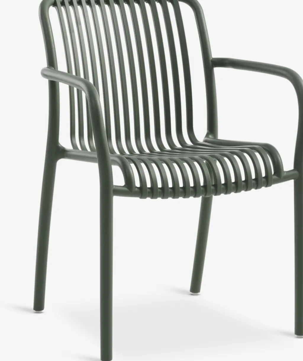 Conjuntos Mesa Y Sillas De Jardín>JYSK RADSTRUP + NABBENMesa RADSTRUP Ø60 negro + 2 sillas NABBEN Verde oliva
