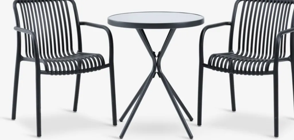 Conjuntos Mesa Y Sillas De Jardín>JYSK RADSTRUP + NABBENMesa RADSTRUP Ø60 + 2 sillas NABBEN Negro