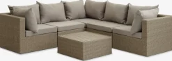 Conjuntos Mesa Y Sillas De Jardín|Muebles De Jardín>JYSK RAVNDRUPConjunto muebles jardín RAVNDRUP 5 plazas natural