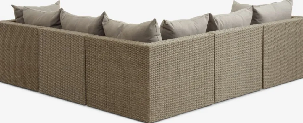 Conjuntos Mesa Y Sillas De Jardín|Muebles De Jardín>JYSK RAVNDRUPConjunto muebles jardín RAVNDRUP 5 plazas natural