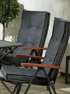 Cojín Para Silla Reclinable|Cojines Para Palé>JUTLANDIA REBSENGECojín de jardín para silla reclinable REBSENGE Gris oscuro