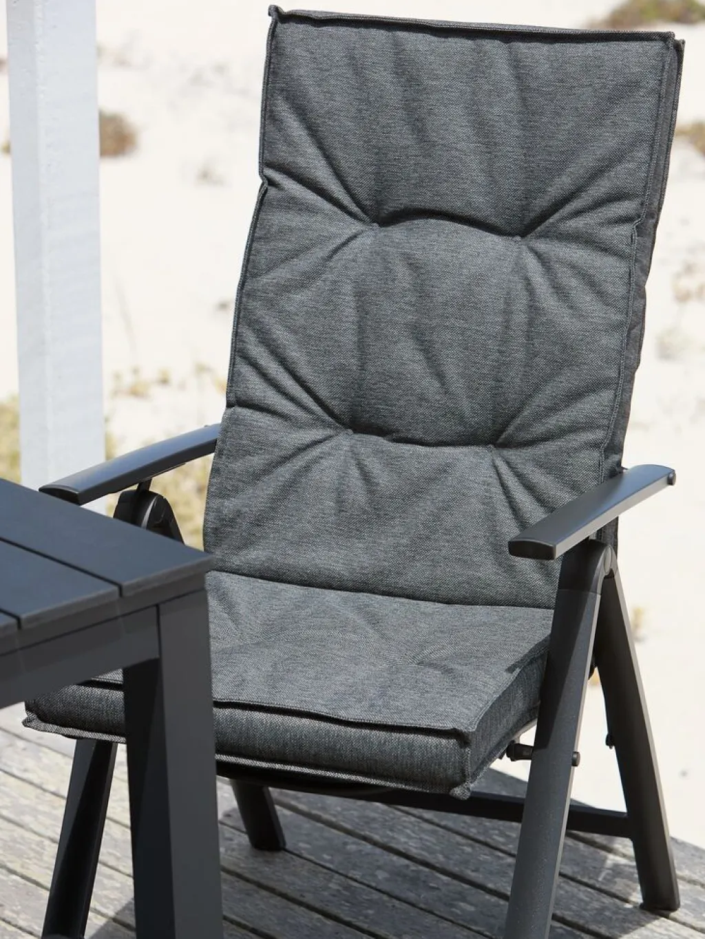 Cojín Para Silla Reclinable|Cojines Para Palé>JUTLANDIA REBSENGECojín de jardín para silla reclinable REBSENGE Gris oscuro