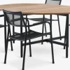Conjuntos Mesa Y Sillas De Jardín>JYSK RENA + HEMSEDALMesa RENA L54/175 madera dura + 4 sillas HEMSEDAL negro