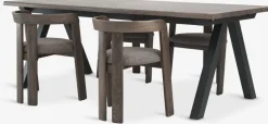 Mesas De Comedor|Conjuntos De Comedor>JYSK SANDBY + BOVRUPMesa SANDBY L210 roble oscuro + 4 BOVRUP roble oscuro/marrón