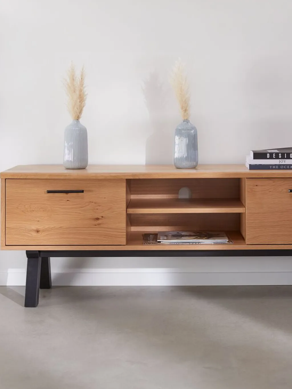 Muebles De TV>Royal Oak SANDBYMueble TV SANDBY 2 puertas roble natural/negro
