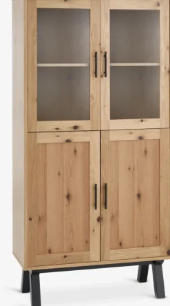Vitrinas|Vitrinas>Royal Oak SANDBYVitrina SANDBY 2 puertas roble natural/negro