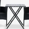 Conjuntos Mesa Y Sillas De Jardín>JYSK SANDVIKA + AIDTMesa SANDVIKA L65 + 2 sillas AIDT negro
