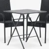 Conjuntos Mesa Y Sillas De Jardín>JYSK SANDVIKA + GUDHJEMMesa SANDVIKA L65 + 2 sillas GUDHJEM negro