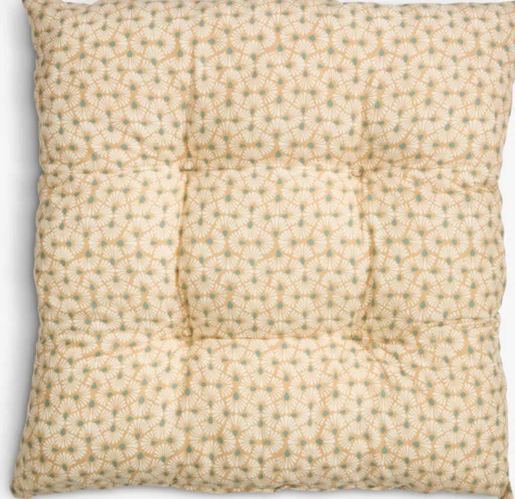 Cojines De Asiento>JYSK SELJECojín de asiento SELJE 40x40x8 marrón claro/turquesa