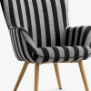 Sillones>JYSK SIMESTEDSillón SIMESTED rayas tela negro/beis