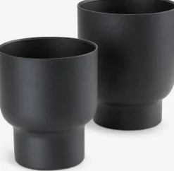 Maceteros>JYSK SKADEMacetero SKADE Ø16/14 negro juego de 2