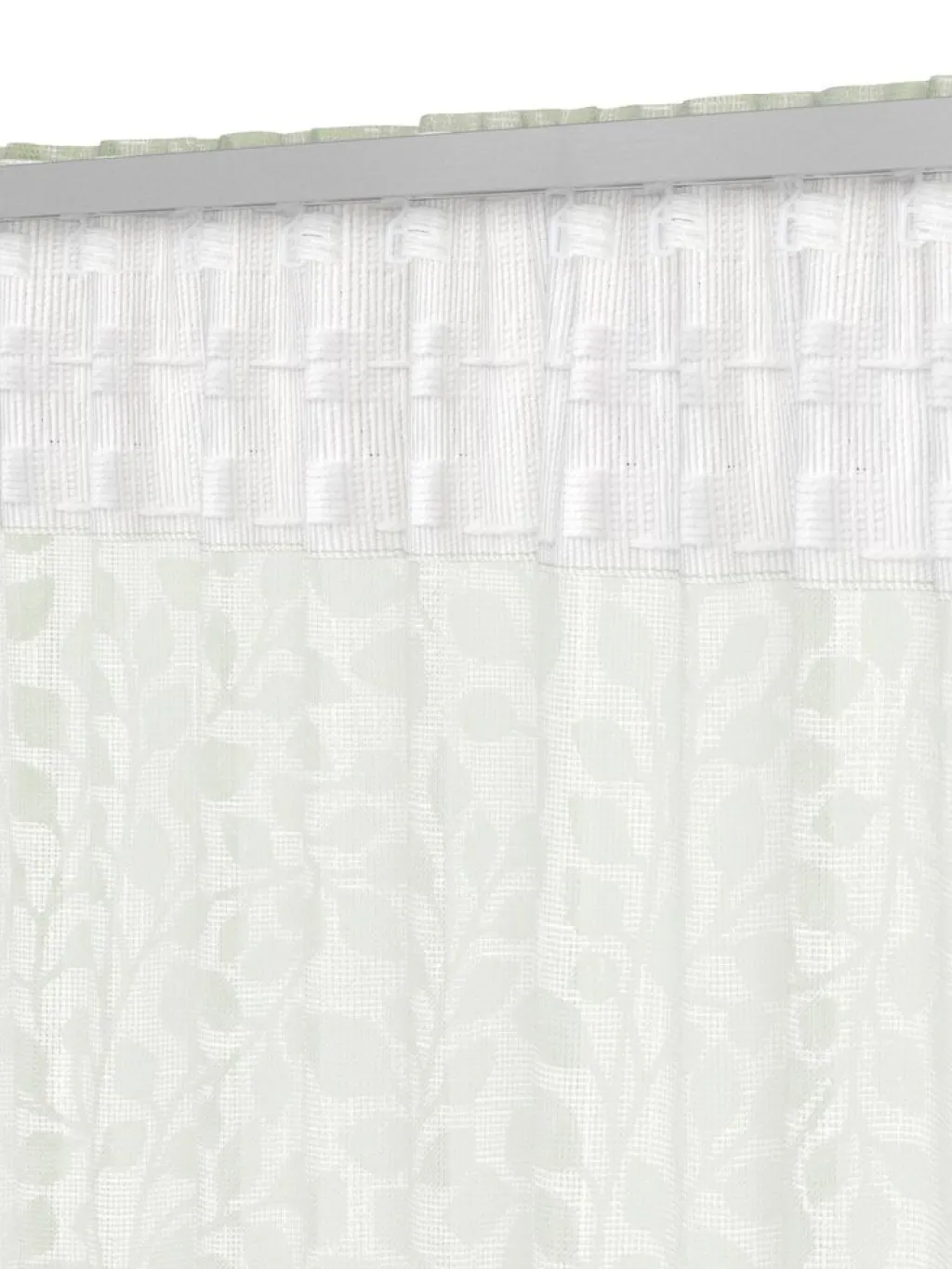 Cortinas Traslúcidas>JYSK SKASENCortina SKASEN 1x140x300 hojas verde empolvado