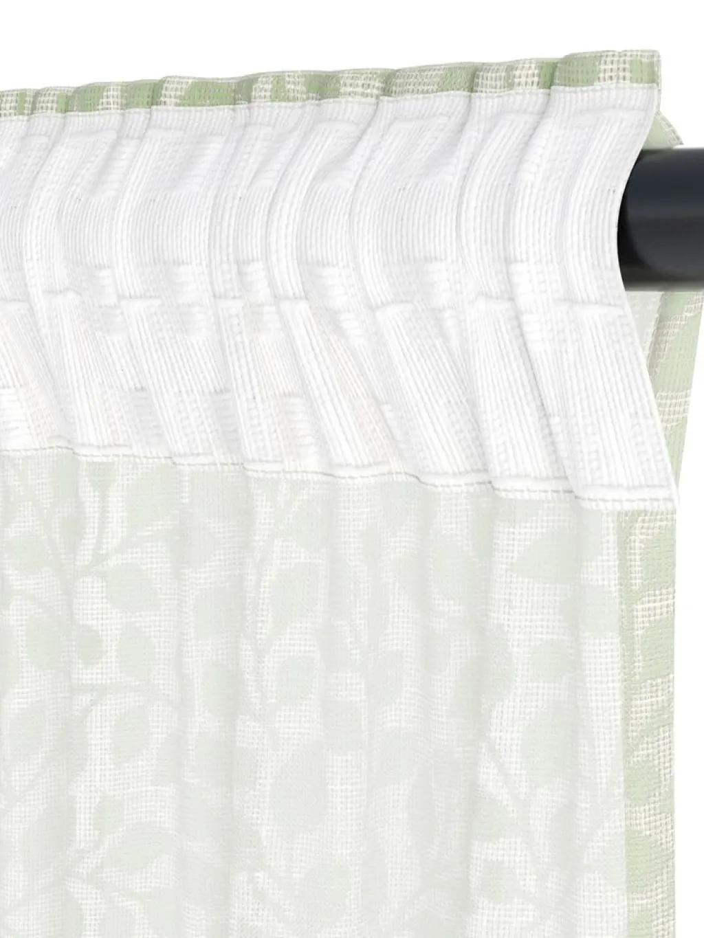 Cortinas Traslúcidas>JYSK SKASENCortina SKASEN 1x140x300 hojas verde empolvado