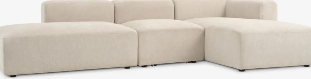 2 Plazas|3 Plazas>JYSK SKEJBYSofá modular SKEJBY 3 plazas chaise longue/abierto beis
