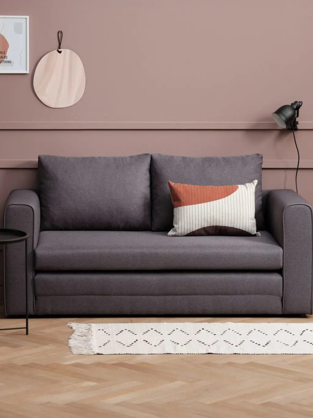 Sofás Cama|Sofás Cama>JYSK SKILLEBEKKSofá cama SKILLEBEKK tela gris oscuro