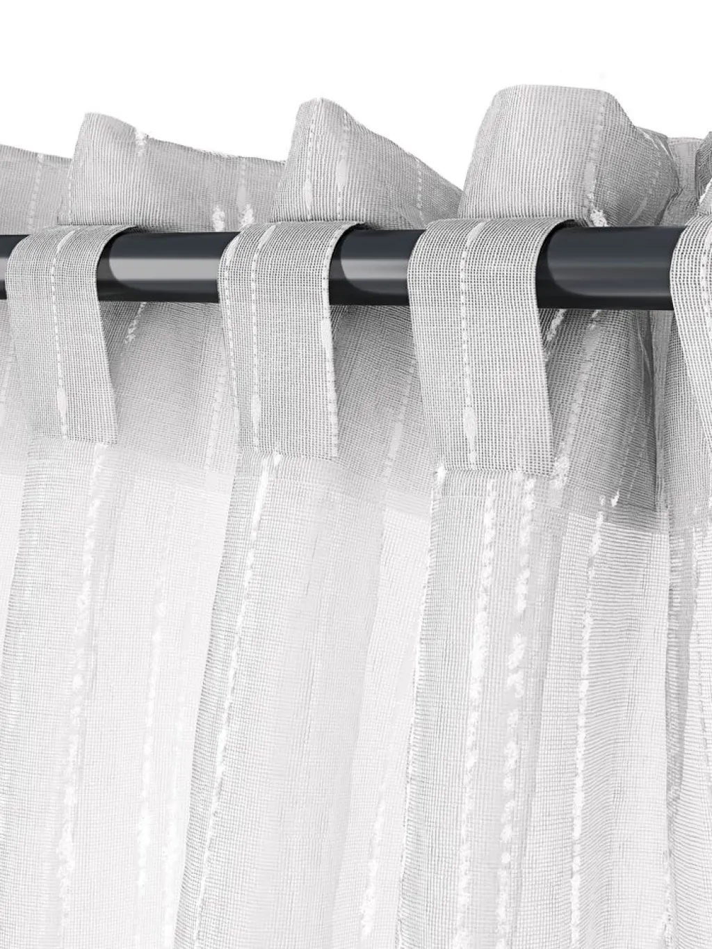 Cortinas Traslúcidas>JYSK SKORPACortina SKORPA 1x140x300 rayas blanco