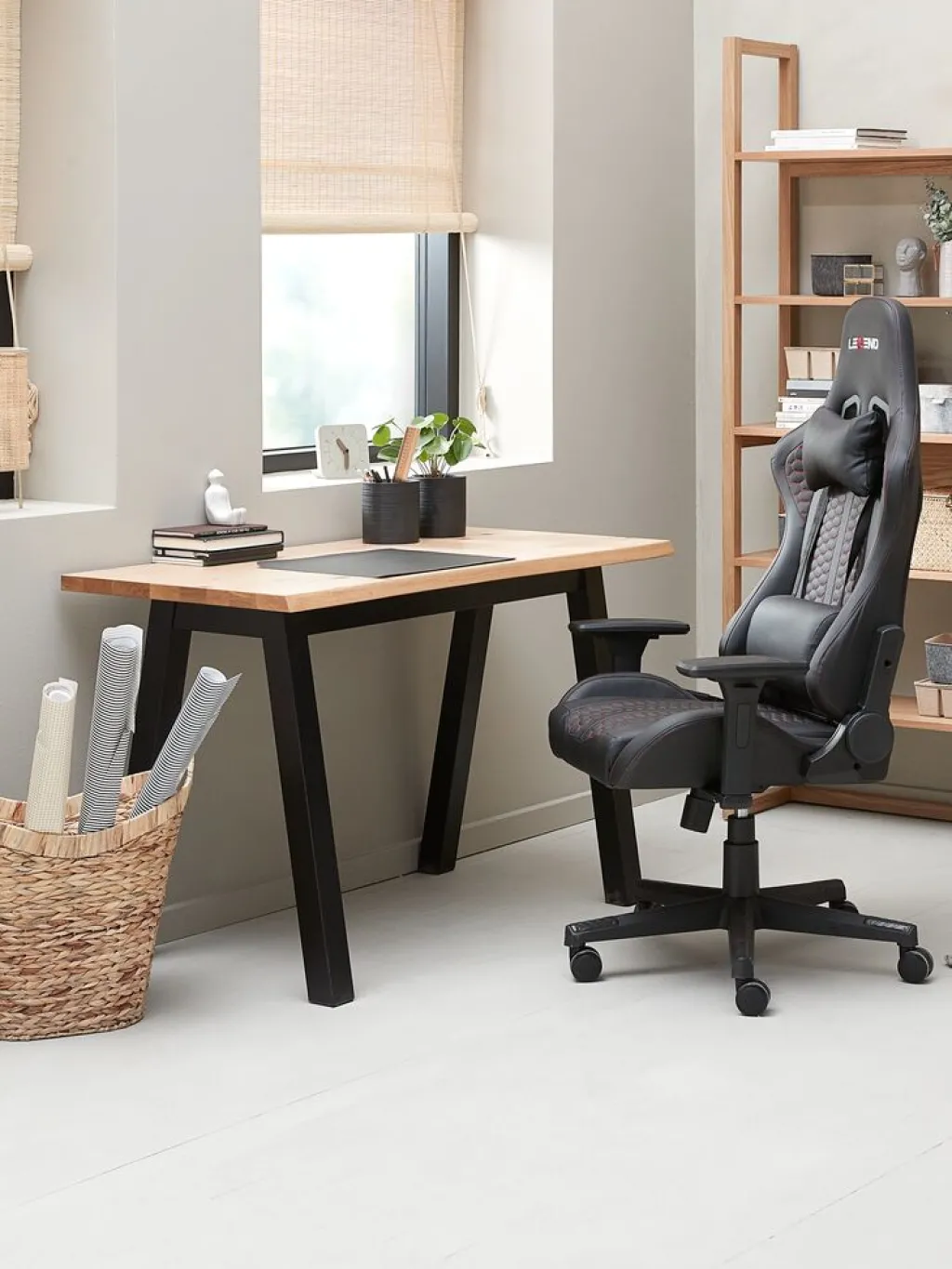 Escritorios|Escritorios Elevables>Royal Oak SKOVLUNDEEscritorio SKOVLUNDE 60x120 roble natural/negro