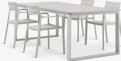 Conjuntos Mesa Y Sillas De Jardín>JYSK SONNERUP + INGSTRUPMesa SONNERUP L215 + 4 sillas INGSTRUP beis Beige