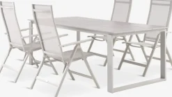 Conjuntos Mesa Y Sillas De Jardín>JUTLANDIA SONNERUP + LOMMAMesa SONNERUP L215 + 4 sillas LOMMA beis
