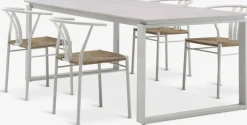 Conjuntos Mesa Y Sillas De Jardín>JUTLANDIA SONNERUP + TAGMARKMesa SONNERUP L215 + 4 sillas TAGMARK beis