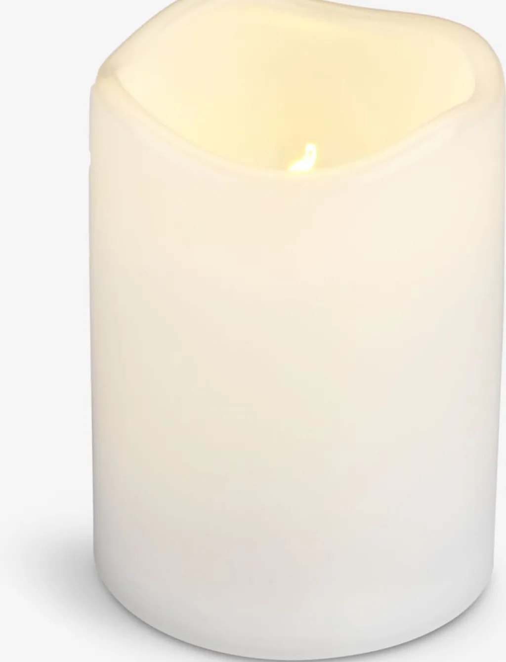 Velas LED>JYSK SORENVela pilar LED SOREN Ø8xA13cm blanco