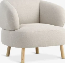 Sillones>JYSK STADILSillón STADIL tela beis/color roble natural