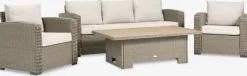 Conjuntos Mesa Y Sillas De Jardín|Muebles De Jardín>JUTLANDIA STAVERNConjunto muebles jardín STAVERN 5 plazas Natural