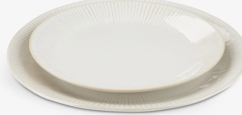 Platos, Boles Y Cubiertos>JYSK STEFFENPlato STEFFEN Ø27cm blanco