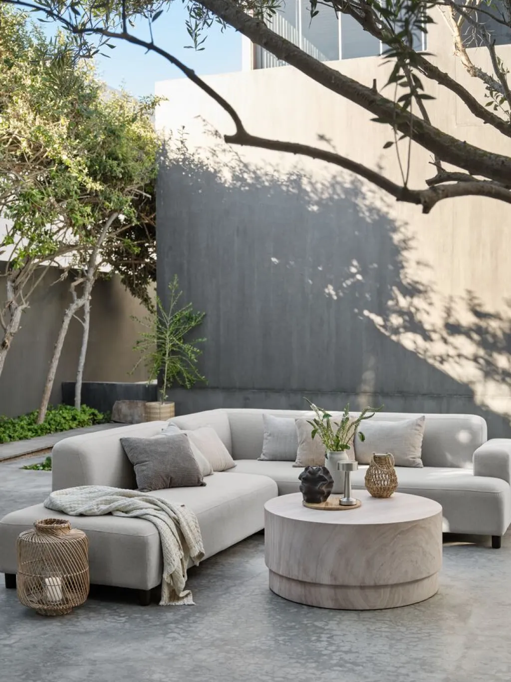 Mesas De Jardín|Muebles De Jardín>JYSK STORLIENMesa de centro de exterior STORLIEN Ø90xA41 travertino