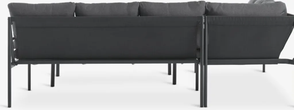 Conjuntos Mesa Y Sillas De Jardín|Muebles De Jardín>JYSK STROEMSTADConjunto muebles jardín STROEMSTAD 6 plazas negro