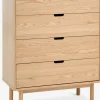 Cómodas|Cómodas>Royal Oak STUBBERUPCómoda STUBBERUP 4 cajones roble natural