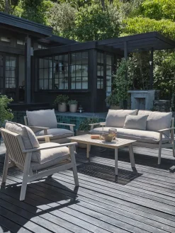 Conjuntos Mesa Y Sillas De Jardín|Muebles De Jardín>JYSK SYLTHOLMConjunto muebles jardín SYLTHOLM 4,5 plazas madera dura